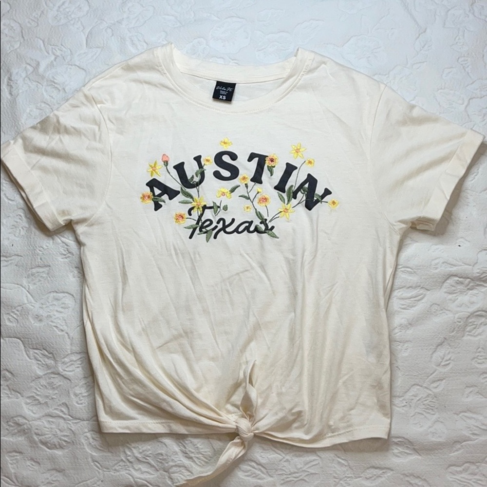 Vibe N’ Austin Texas Cream Women Top